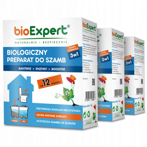  Bakterije za septičke jame i postrojenja za pročišćavanje otpadnih voda Bio prah 3 godine 3x1kg bioExpert