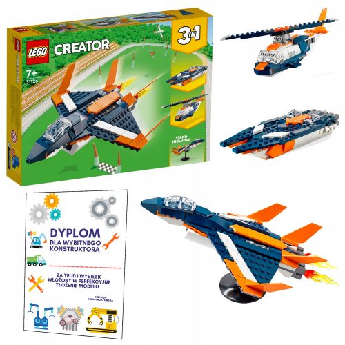  LEGO CREATOR SUPERSONIC JET 3u1 SET