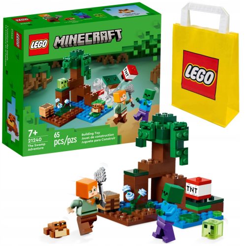  LEGO Minecraft 21240 Wetlands Adventure + LEGO papirnata vrećica 6315786 žuta 24x8x18 cm