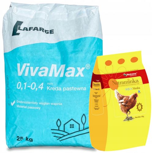  VIVA MAX stočna kreda 25kg krmni dodatak kalcij + Nutraminka AQUA LIOSKA 0,5kg vitaminska smjesa