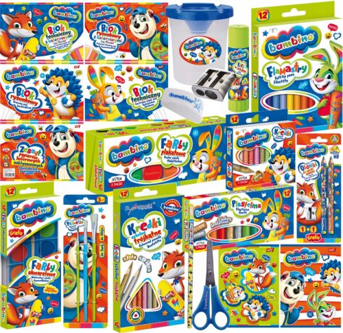  Bambino art set, 21 kom + Kidea plava brisiva olovka