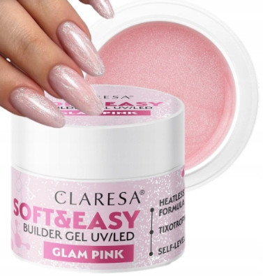  CLARESA SOFT&EASY GEL ZA UGRADNJU NOKTA S Thixotropy GLAM PINK 12G