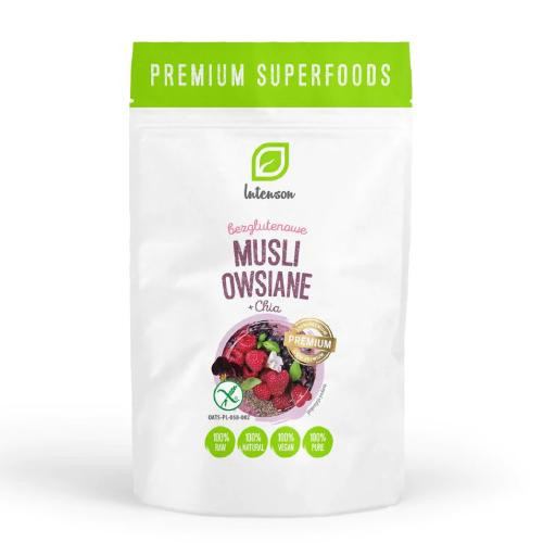  INTENSON BEZGLUTENSKI MUSLI S CHIA 200G IZVOR VITAMINA I MINERALA VLAKANA