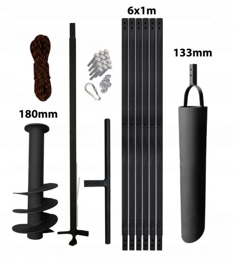  Ručna oprema za bušenje bunara 180 mm, 7 m, gnojnica 133