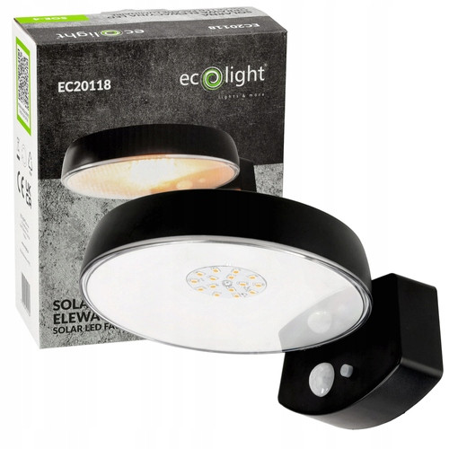  Ecolight LED SOE-4 fasadna svjetiljka 6,4 cm crna