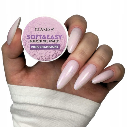  CLARESA SOFT & EASY BUILDER GEL GEL ZA IZGRADNJU THICSOTROPIA PINK CHAMPAGNE 45G