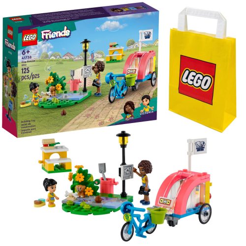  LEGO Friends 41738 Bicikl za spašavanje pasa + LEGO papirnata vrećica 6315786 žuta 24x8x18 cm