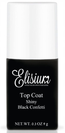  Elisium Top Coat Shiny top za Black Confetti hibridne lakove 9g