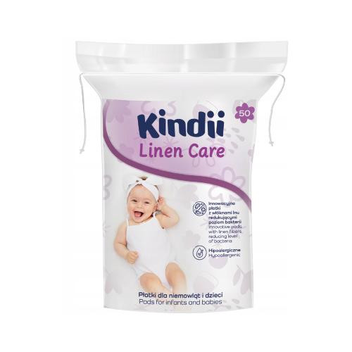  Kindii Linen Care pravokutne kozmetičke blazinice 50 kom.