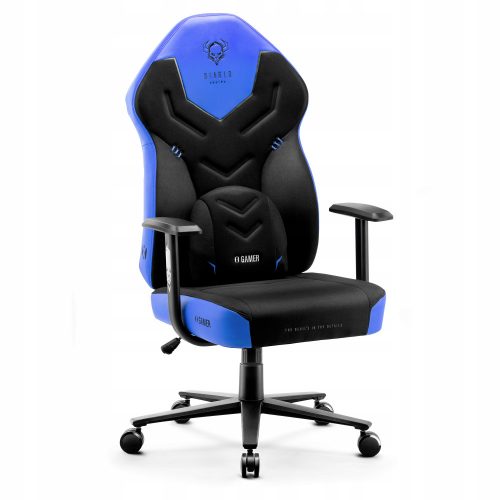  Diablo Chairs X-Gamer 2.0 Gaming stolica normalne veličine, crna i plava tkanina