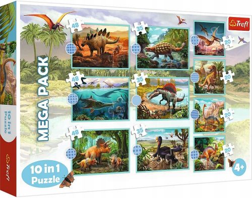  Trefl puzzle 10in1 329 dijelova TREFL 10IN1 puzzle U SVIJETU DINOSAURA 90390 TREFL