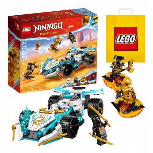  LEGO Ninjago Zane's Dragon Spinjitzu Race Car 71791 + LEGO VP Papirnata vrećica 6315792 Srednja