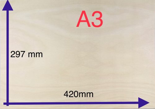  ŠPERPLOČA 3MM, A3 cm, KL. 2 ZA LASER