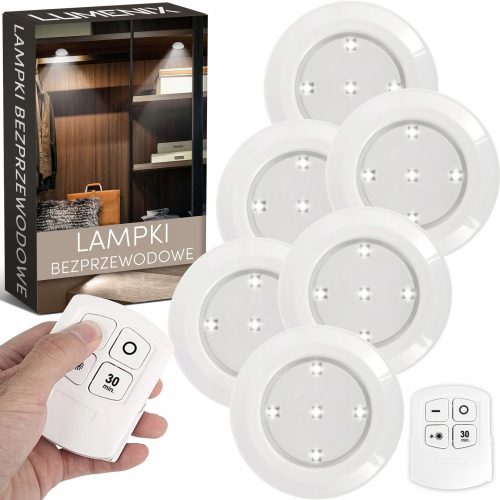  6x bežična LED baterijska lampa + DALJINSKI UPRAVLJAČ