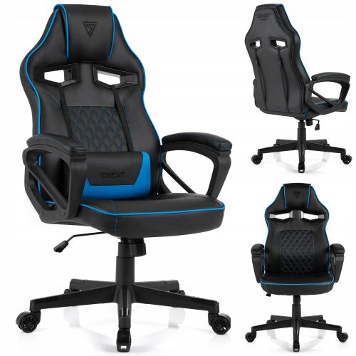  Gaming stolica Sense7 Knight, crna i siva eko koža