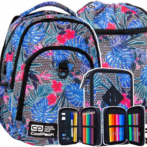  CoolPack školski ruksak s više odjeljaka crni, Shades of blue, Shades of pink 27 l