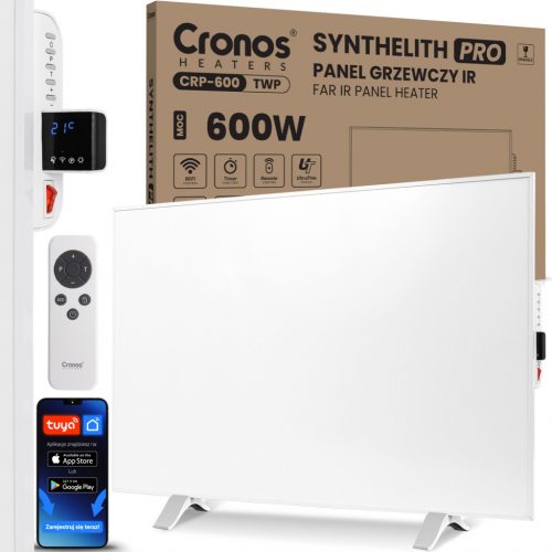  IR grijaći panel CRONOS Synthelith PRO CRP-600TWP TUYA bijeli