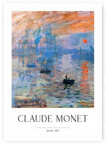 Poster CLAUDE MONET SUNRISE POSTER B2 50x70 #290 komad bez okvira 50 x 70 cm