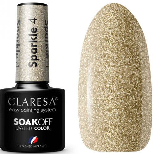  Claresa Hybrid gold glitter SPARKLE 4 + PLOČICA