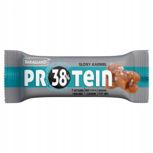  Bakalland Protein proteinska pločica, mješavina biljnih i životinjskih proteina, 35 g, slana karamela