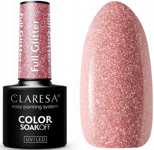  CLARESA - hibridni lak 5ml Full Glitter 8