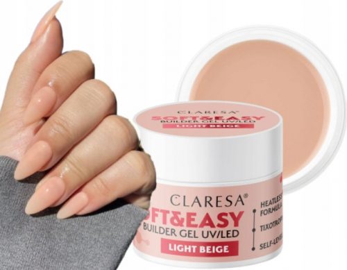  CLARESA SOFT&EASY GEL ZA UGRADNJU NOKTA S Thixotropy LIGHT BEIGE 90G