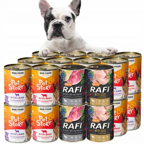  RAFI PETSTORY Mix okusa 70% meso SET 24x400g