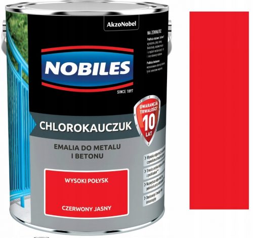  Nobiles klorirana guma emajl svijetlo crvena 5 l