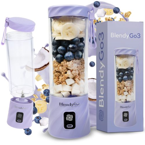  BlendyGo šalični blender Smoothie mikser Mini šalični blender 3 250 W Lavanda