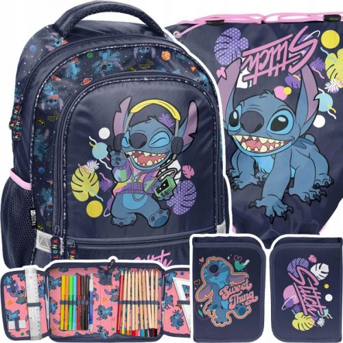  Lilo i Stitch Paso školski ruksak s više odjeljaka Shades of purple, Shades of blue, Multicolor 19 l + 2 ostala proizvoda