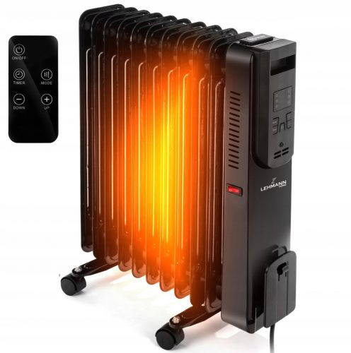 Uljni radijator 2500 W crni + KT-24 UPUTE ZA RAD UREĐAJA LEHMANN