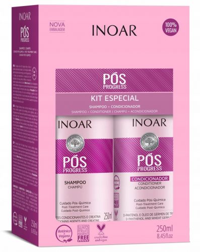  Inoar Pos Progress 2x250ml šampon + regenerator nakon keratinskog ravnanja