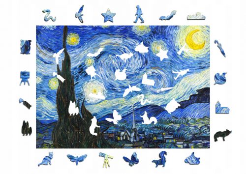  Drvena puzzle A3 van Gogh Zvjezdana noć 300 dijelova