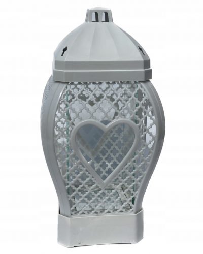  lampion za svijeću Glamour Heart Openwork Large black 37cm