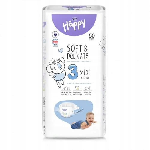  PELENE BELLA HAPPY VEL.3 MIDI 5-9 KG 50 KOM.