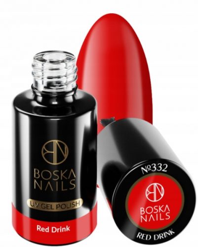  Boska Nails Divine red drink 332 6 ml hibridni lak