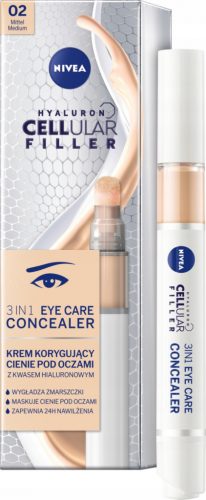  NIVEA Hyaluron Cellular Filler 3u1 krema za korekciju tamnih kolutova ispod očiju, svijetla boja, 4 ml