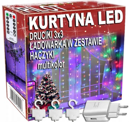  SVJETLESNA ZAVJESA 200LED LAMPE DALJINSKI GIRLAND 3x2m