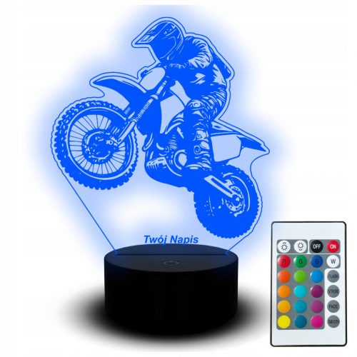  LED noćno svjetlo kipić RGB 3D graviranje Motocross Cross Motocikl Enduro