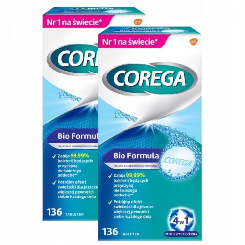  Corega Tabs Bio Formula tablete za čišćenje proteza 136 kom