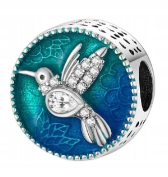  Charms Bird Hummingbird hummingbird srebrni s925 + GRATIS