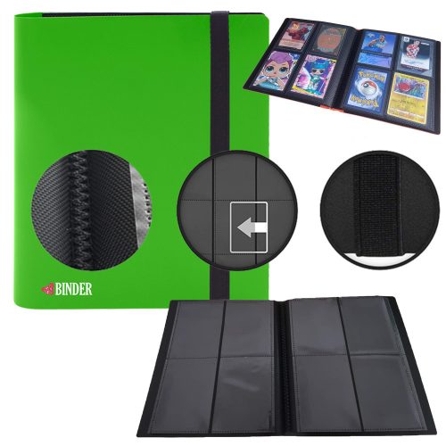  Safe Cards Storage 4 Pocket Green Binder kolekcionarski album za kartice, 160 kartica