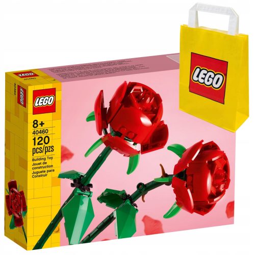  LEGO Classic 40460 Ruže + LEGO papirnata vrećica 6315786 žuta 24x8x18 cm