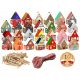  Adventski kalendar - šarene kućice SET od 24 kom.
