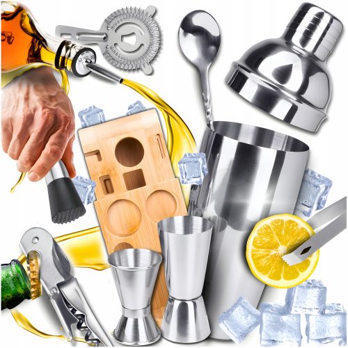  Barmen set za piće, 11 kom. Shaker Strainer Jigger Muddler Pourers