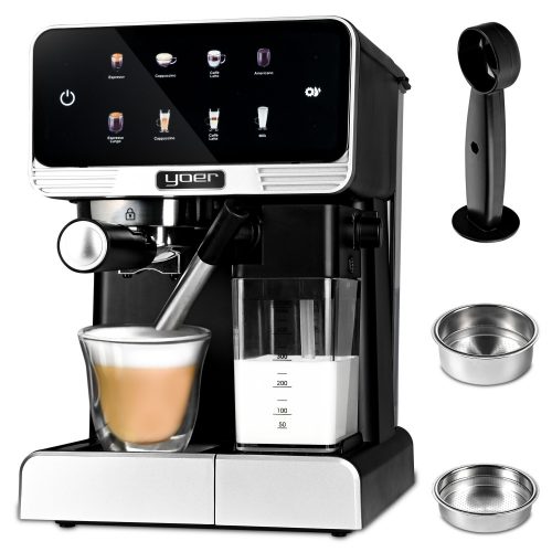  Yoer Creamo 1350 W automatski espresso aparat, crni