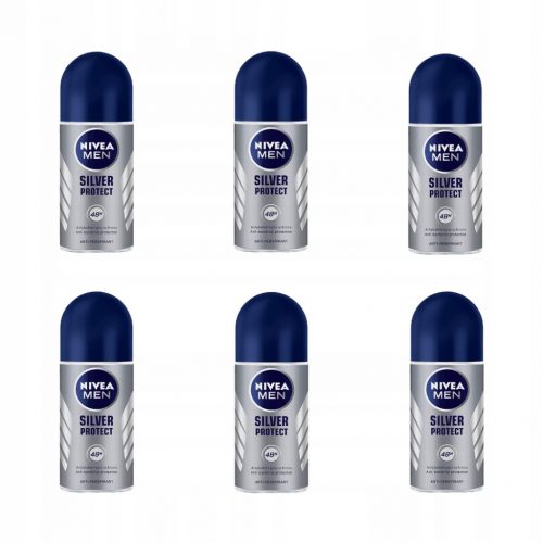 Nivea MEN Silver Protect 6 kom x 50 ml roll-on antiperspirant