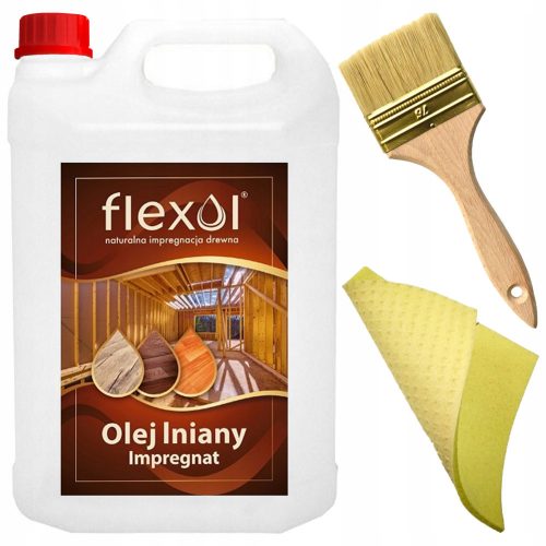  Flexol laneno ulje, prirodna impregnacija za drvo, 5 l + 2 ostala proizvoda