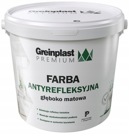  Greinplast antirefleksna boja, mat bijela, 10 l