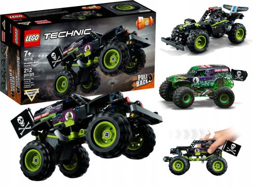  LEGO Technic MONSTER JAM GRAVE DIGGER 2IN1 TERENSKI KAMION LEGO MONSTER TRUCK TECHNIC REALISTIC 42683